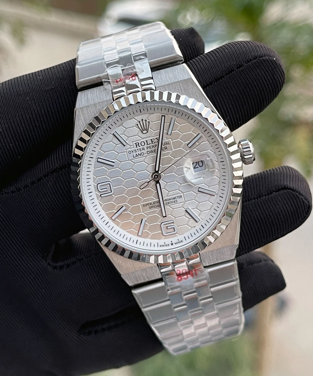 Rolex Land Dweller Honeycomb Dial Watch Pakistan