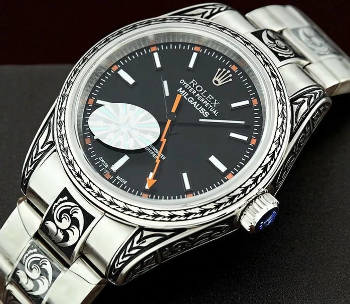 Rolex Milgauss Hand Engraved Watch703 Pakistan