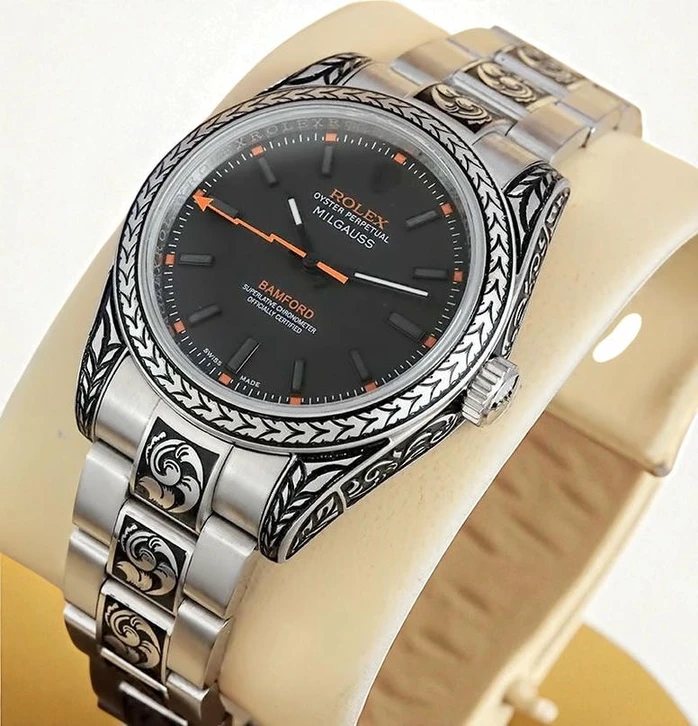 Rolex Milguass Watch Black Dial Pakistan