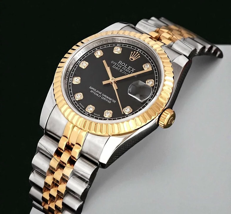 Rolex Oyster Perpetual Datejust Two Tone Swiss Watch 5 Pakistan