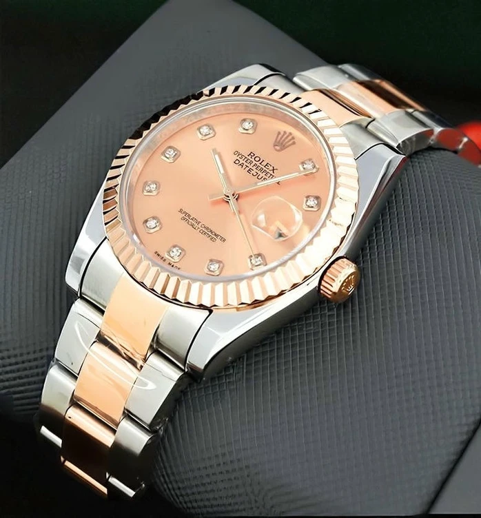 Rolex Oyster Perpetual Datejust Two Tone Swiss Watch Compressed 2 Pakistan