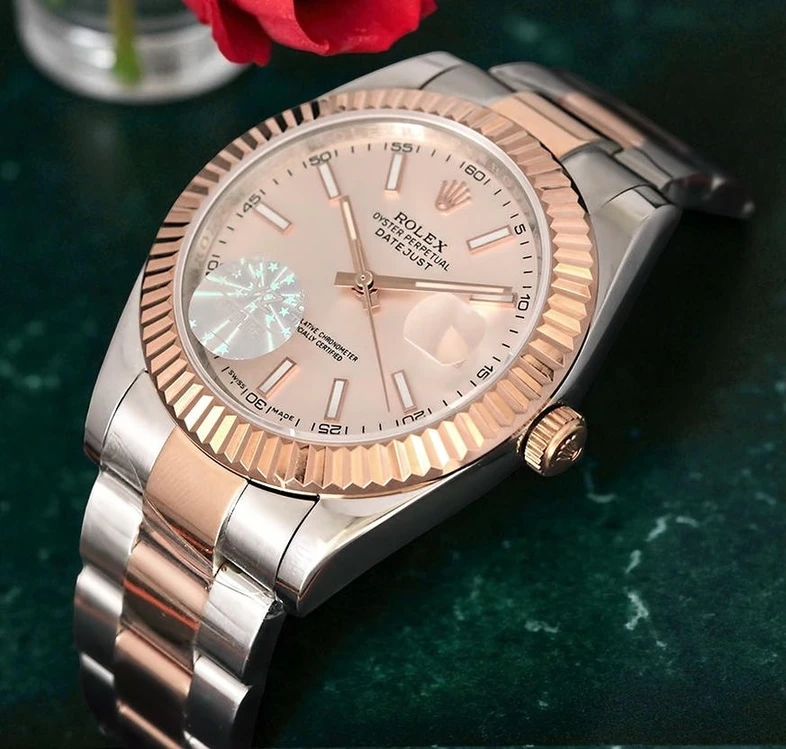 Rolex Oyster Perpetual Datejust Two Tone Swiss Watch Pakistan