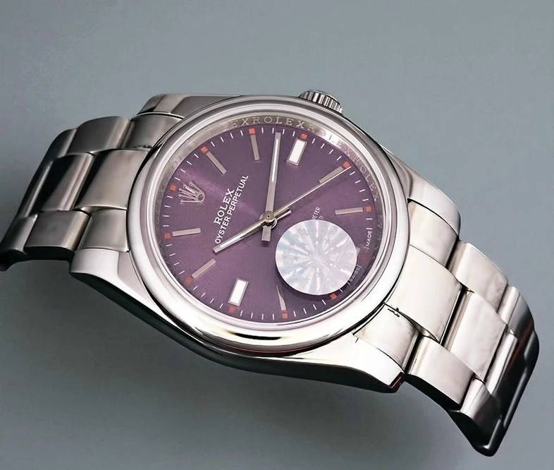 Rolex Oyster Perpetual Red Grape Dial Watch Pakistan
