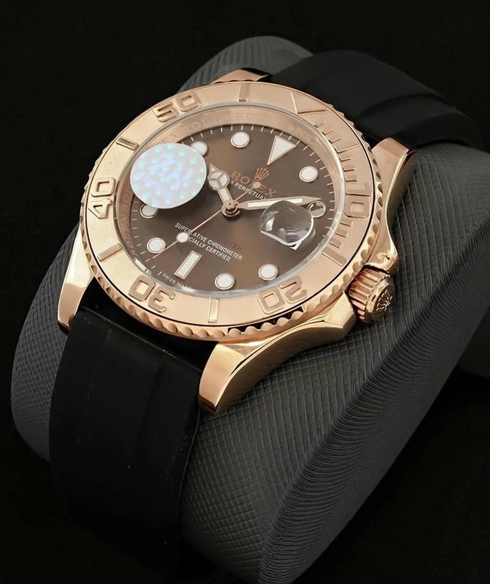Rolex Yacht Master Brown Dial Swiss Watch Compressed Copy Pakistan