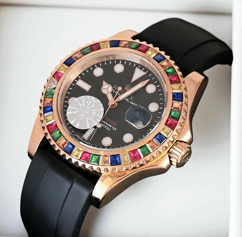 Rolex Yacht Master With Gem Set Bezel Watch Pakistan