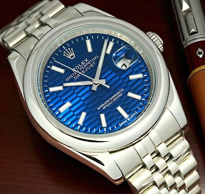 Newest Model Rolex Datejust 41 Bright Blue Fluted Motif Dial Watch849 Pakistan 1765831986 50826d3d