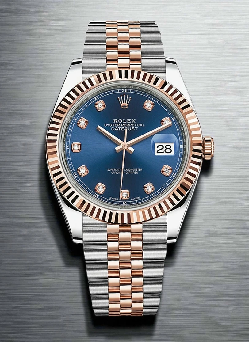 Rolex Date Just Two Tone Blue Dial Watch Pakistan 1765832031 20049098