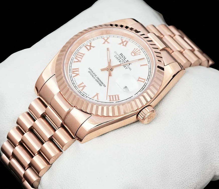 Rolex Date Just White Dial Rose Gold Watch Pakistan 1765832031 64ba7652
