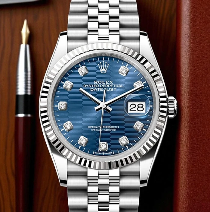 Rolex Datejust 40 Blue Fluted Motif Dial Watch Pakistan 1765832036 3fcb4bcd