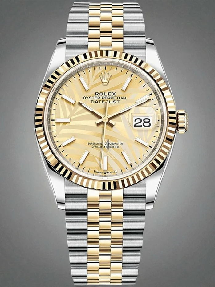 Rolex Datejust 41 Champagne Palm Motif Dial Watch983 Pakistan