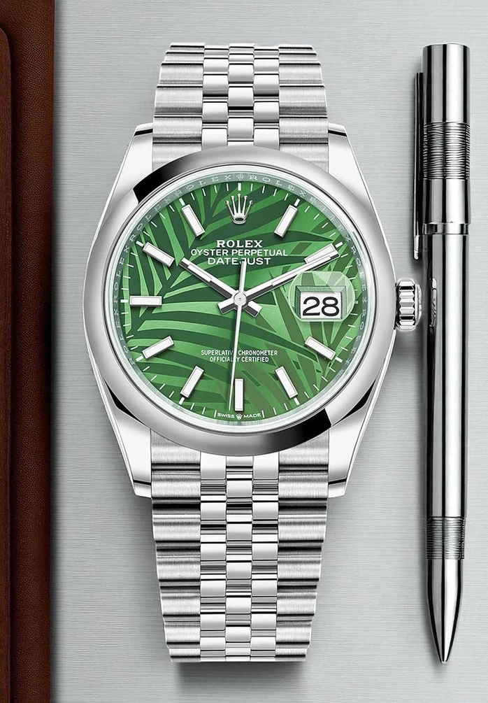 Rolex Datejust 41 Green Palm Motif Dial 2021 2 2 Pakistan