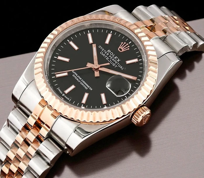 Rolex Datejust Black Dial Two Tone Pakistan