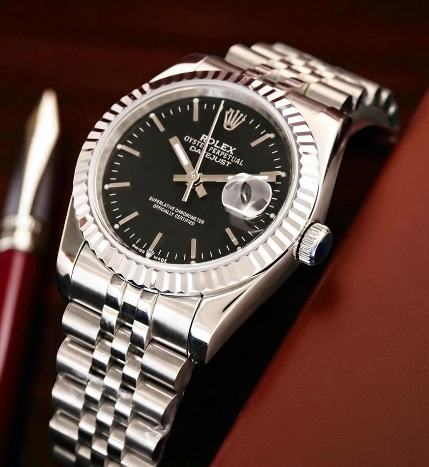 Rolex Datejust Black Dial Watch Pakistan