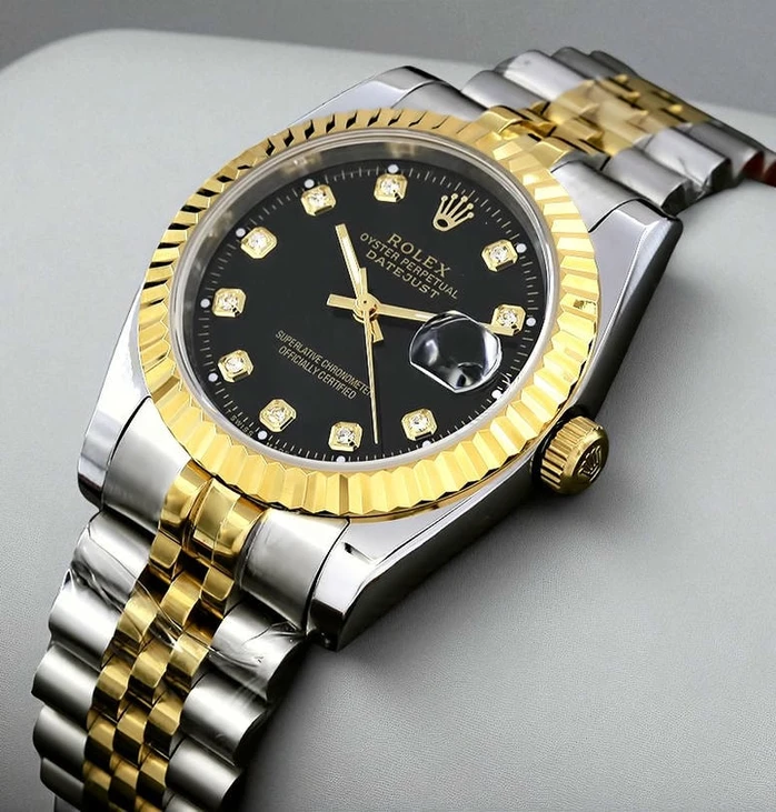 Rolex Datejust Black Diamond Dial Watch675 Pakistan