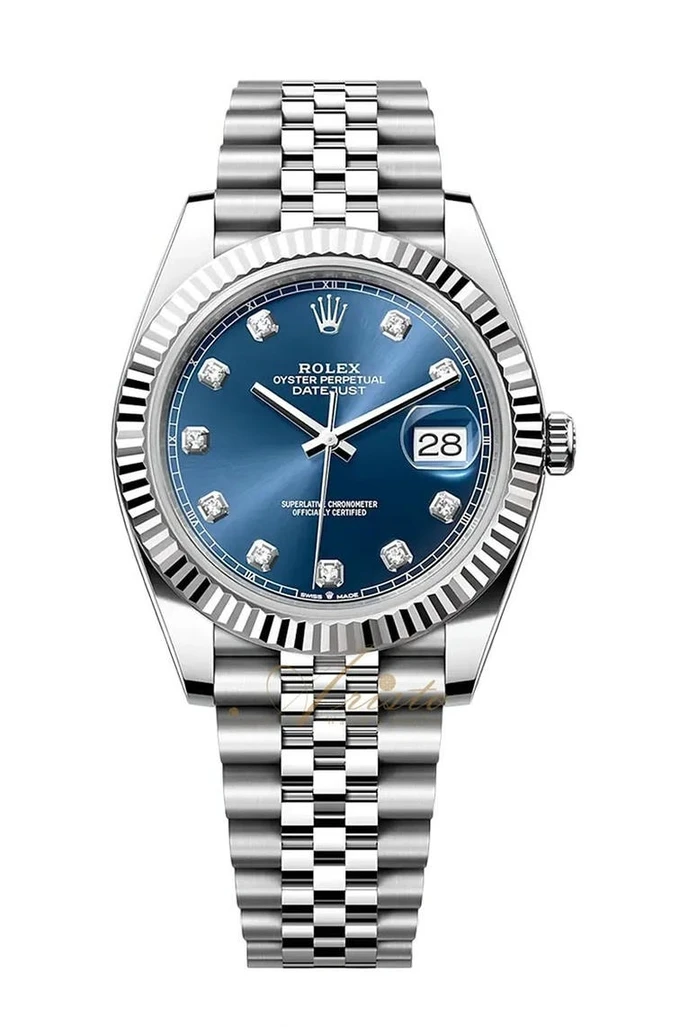 Rolex Datejust Blue Diamond Dial Watch 2 1 Pakistan