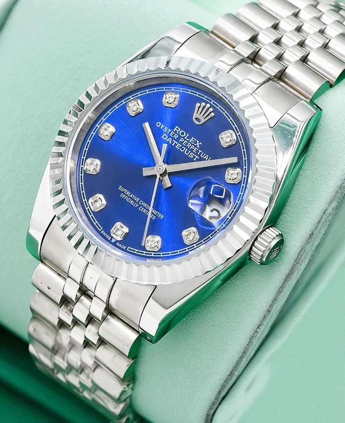 Rolex Datejust Blue Diamond Dial Watch Pakistan