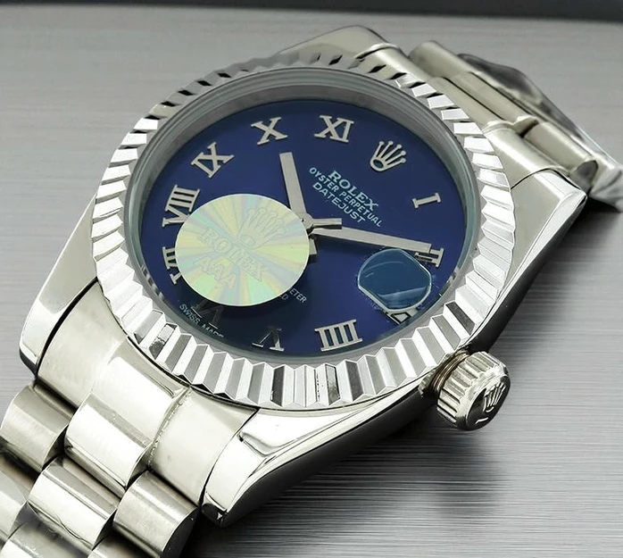 Rolex Datejust Blue Roman Numeral Dial Watch2097 Pakistan