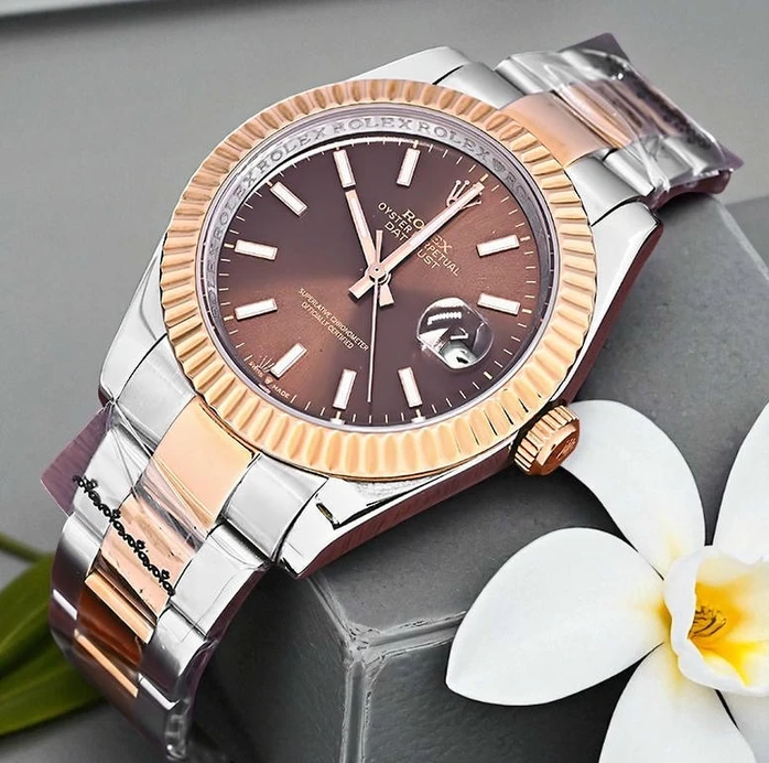 Rolex Datejust Brown Dial Watch Pakistan