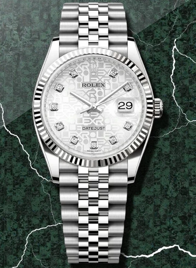 Rolex Datejust Computer Dial Silver Watch