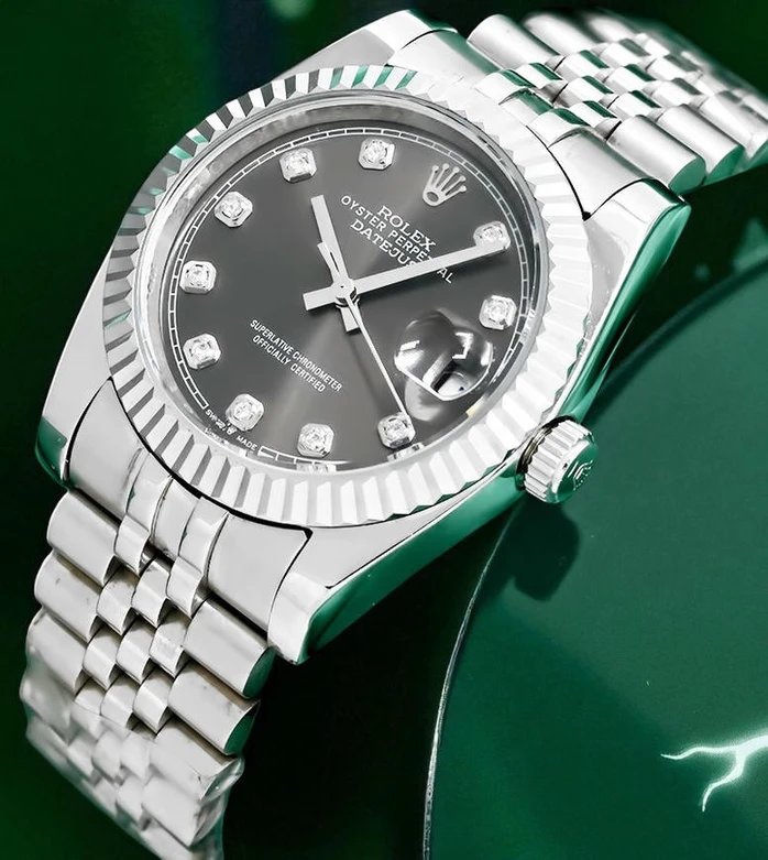 Rolex Datejust Dark Rhodium Grey Dial Watch Pakistan