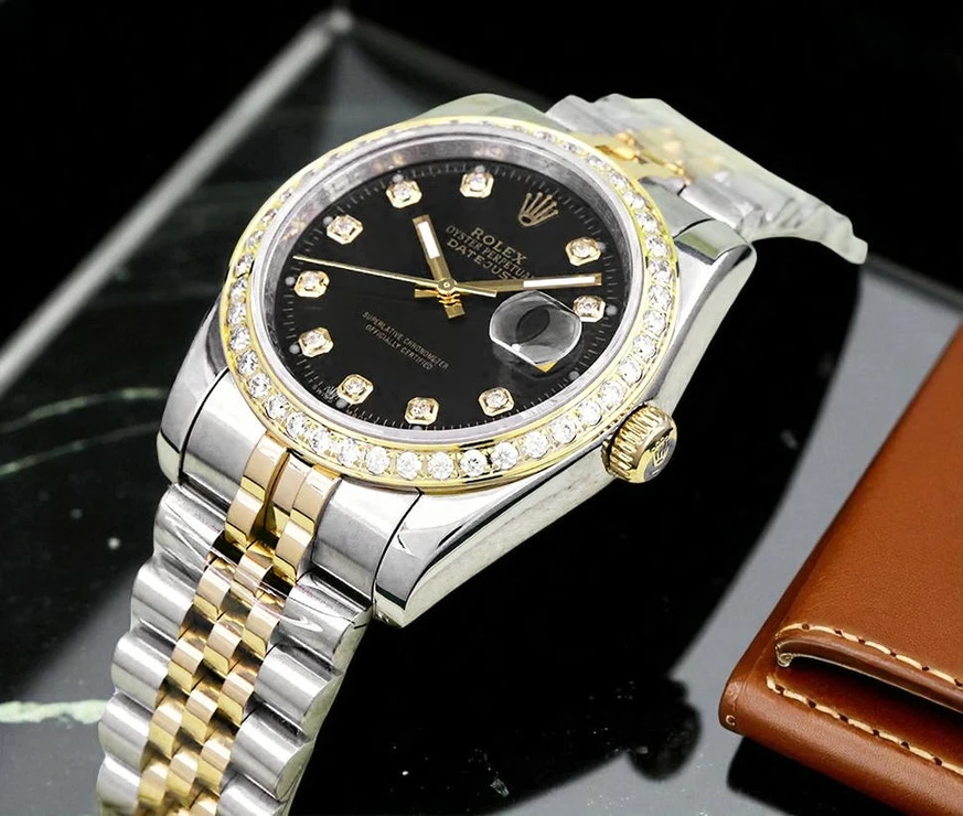 Rolex Datejust Diamond Bezel Two Tone Watch 3 Pakistan