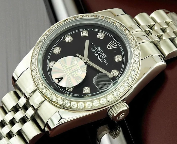 Rolex Datejust Diamond Black Dial Watch2016 Pakistan