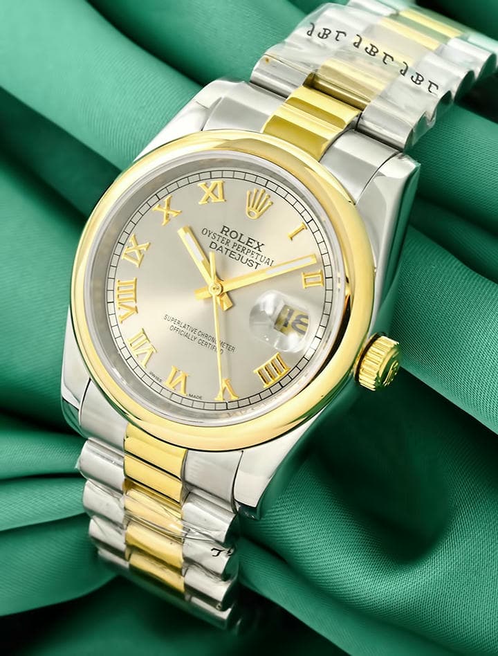 Rolex Datejust Gray Roman Dial Watch