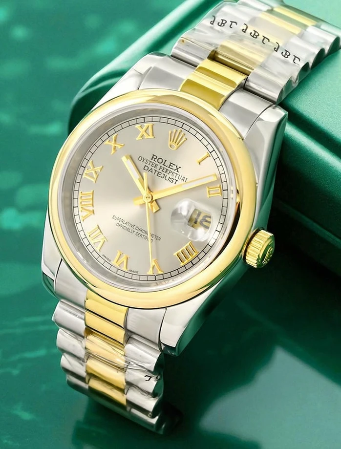 Rolex Datejust Gray Roman Dial Watch Pakistan