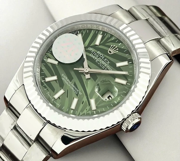 Rolex Datejust Green Palm Motif Dial Watch989 1 Pakistan