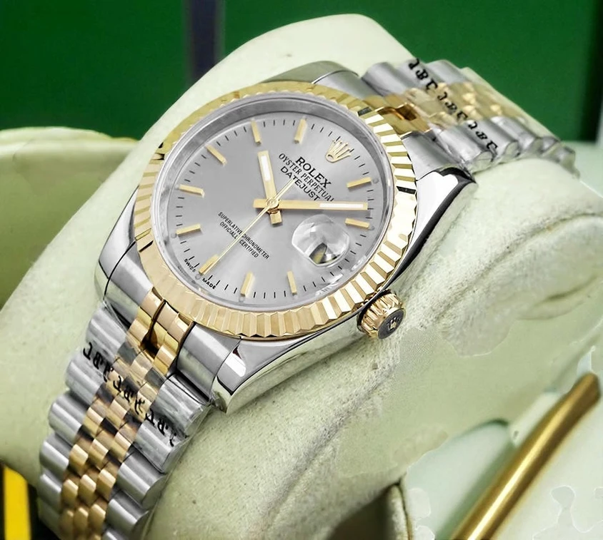 Rolex Datejust Grey Dial Two Tone Watch Pakistan