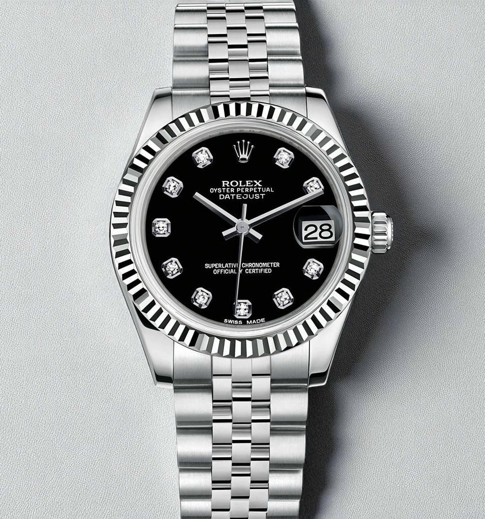 Rolex Datejust Lady 31mm Black Diamond Dial Watch Pakistan