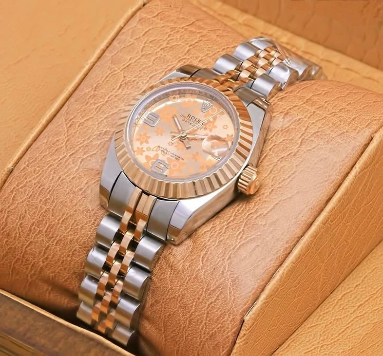 Rolex Datejust Lady Floral Dial Two Tone Watch Pakistan
