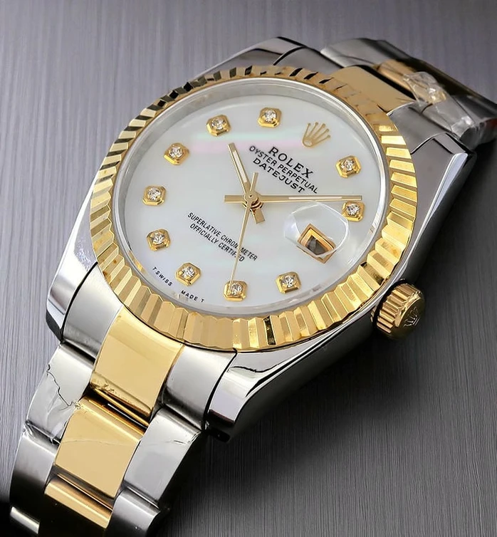 Rolex Datejust Mother Of Pearl Diamond Dial Watch222 Pakistan