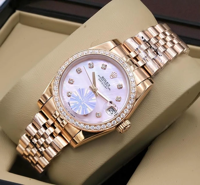 Rolex Datejust Pink Mother Of Pearl Diamond Dial Watch129 Pakistan