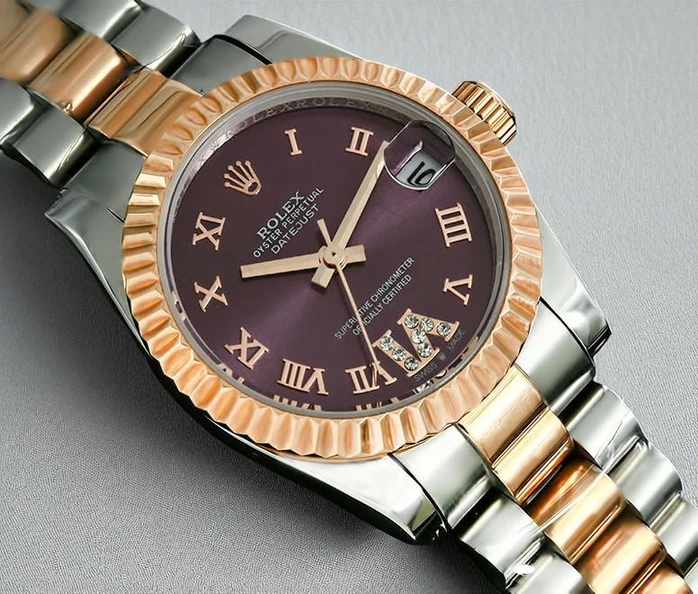 Rolex Datejust Red Grape Dial Ladies Watch635 Pakistan