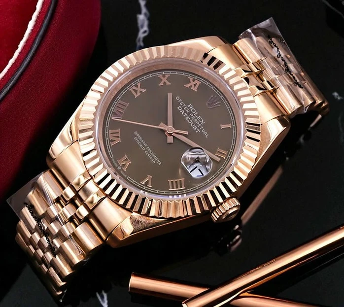 Rolex Datejust Rolesor Brown Dial Watch416 Pakistan