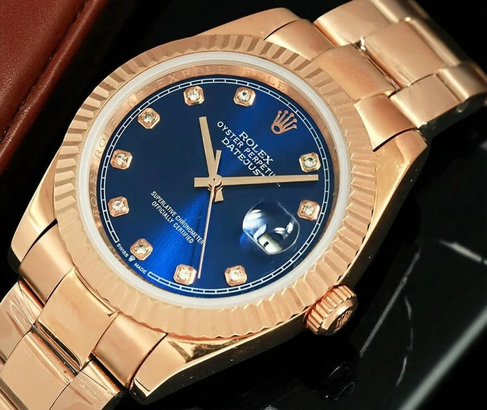 Rolex Datejust Rose Gold Blue Dial 1 Pakistan