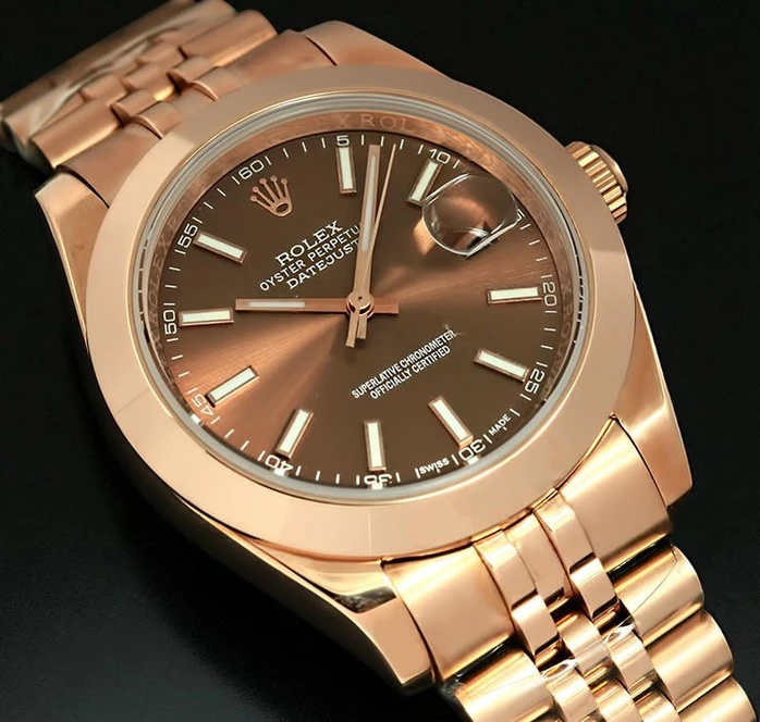 Rolex Datejust Rose Gold Brown Dial 2 Pakistan