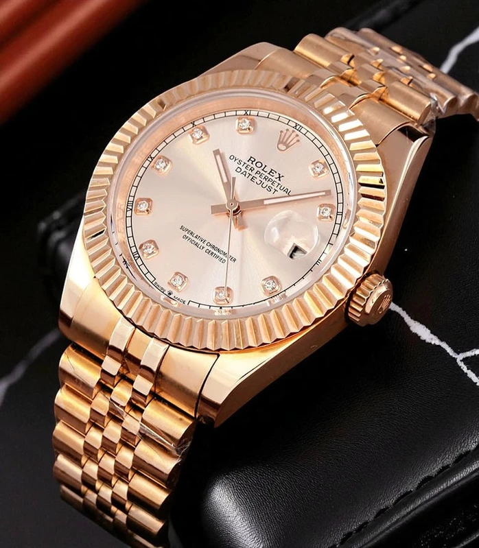 Rolex Datejust Rose Gold Diamond Dial Watch360 Pakistan