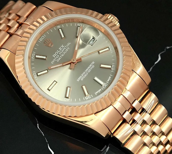 Rolex Datejust Rose Gold Gray Dial Pakistan