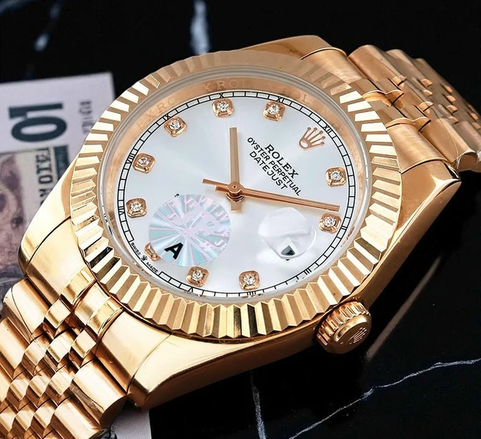Rolex Datejust Silver Dial Everose Gold Watch Pakistan