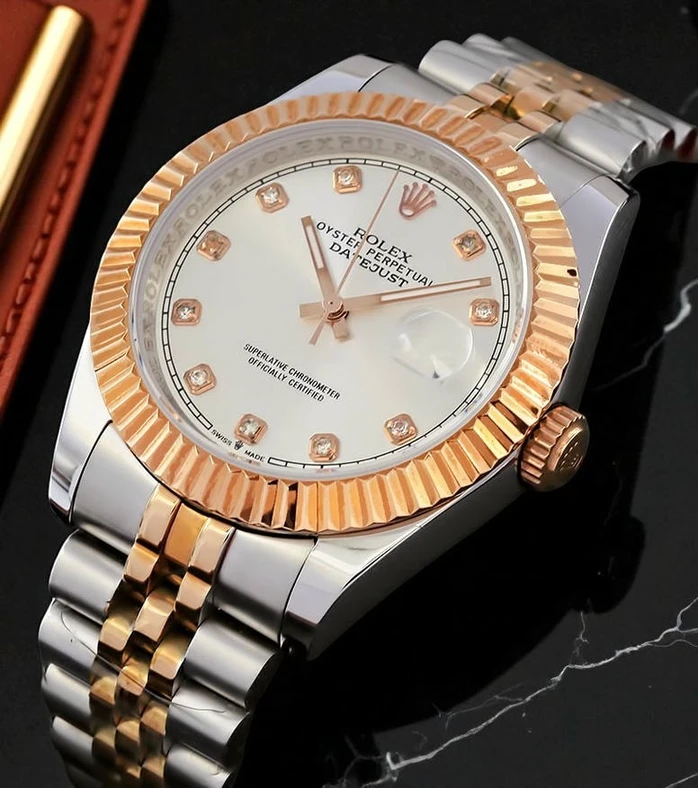 Rolex Datejust Silver Dial Two Tone Watch Pakistan