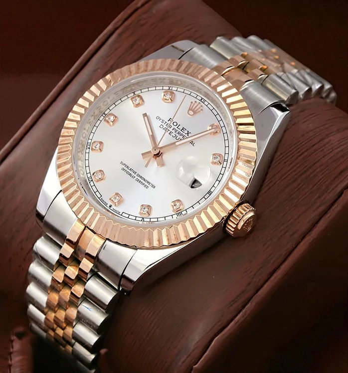 Rolex Datejust Silver Diamond Dial Watch362 Pakistan