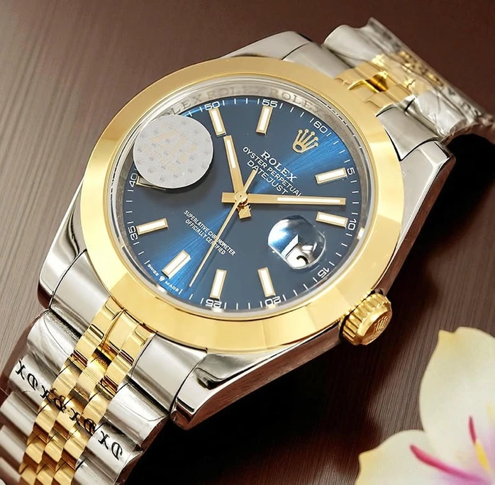 Rolex Datejust Two Tone Blue Dial Swiss Watch Pakistan