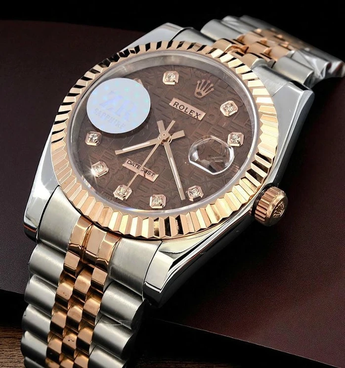 Rolex Datejust Two Tone Brown Computer Dial Replica Watches 116 2 Pakistan