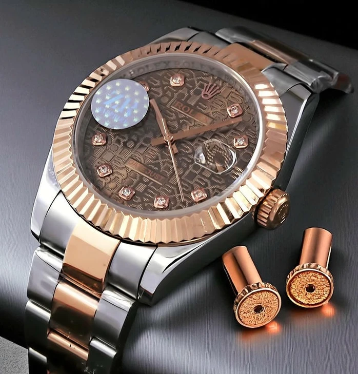 Rolex Datejust Two Tone Brown Computer Dial Watch841 Pakistan