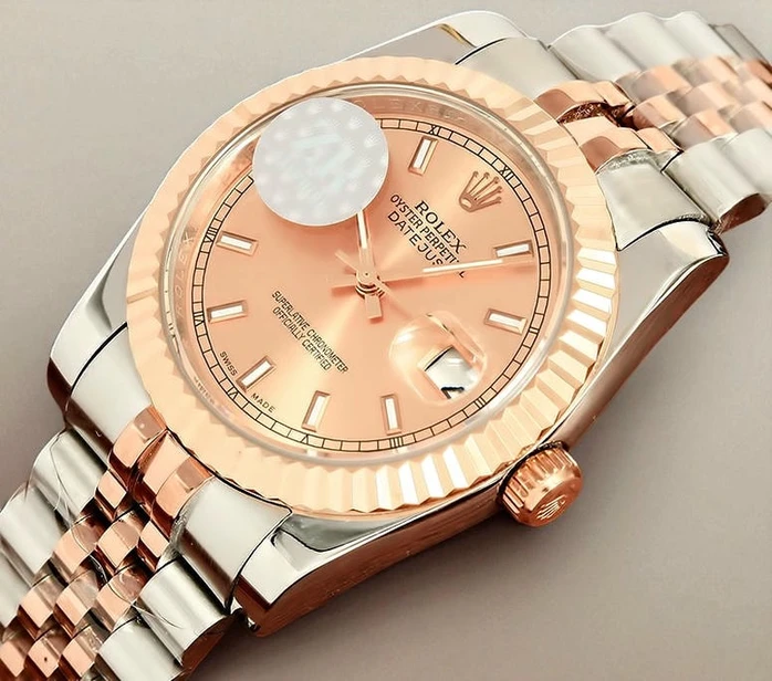 Rolex Datejust Two Tone Rose Gold Dial Watch 1 Pakistan