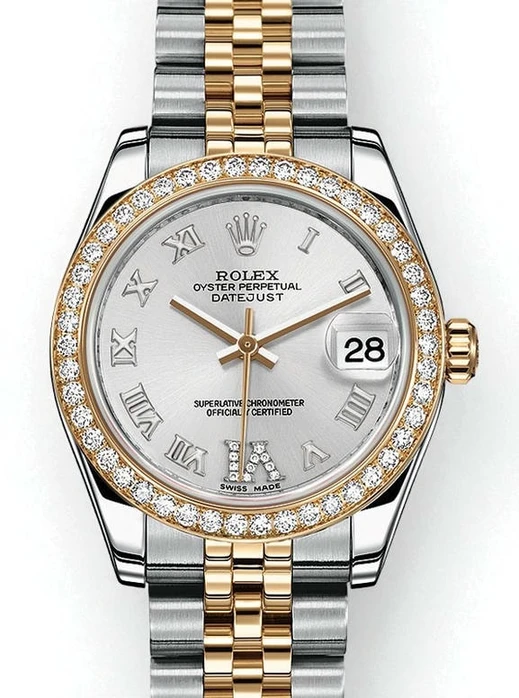 Rolex Datejust Two Tone Silver Dial Watch Pakistan