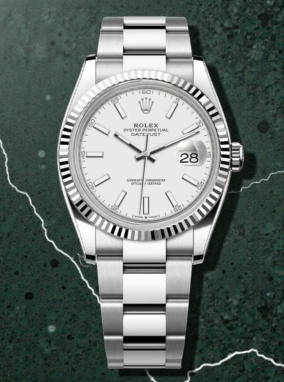 Rolex Datejust White Dial Oyster Watch