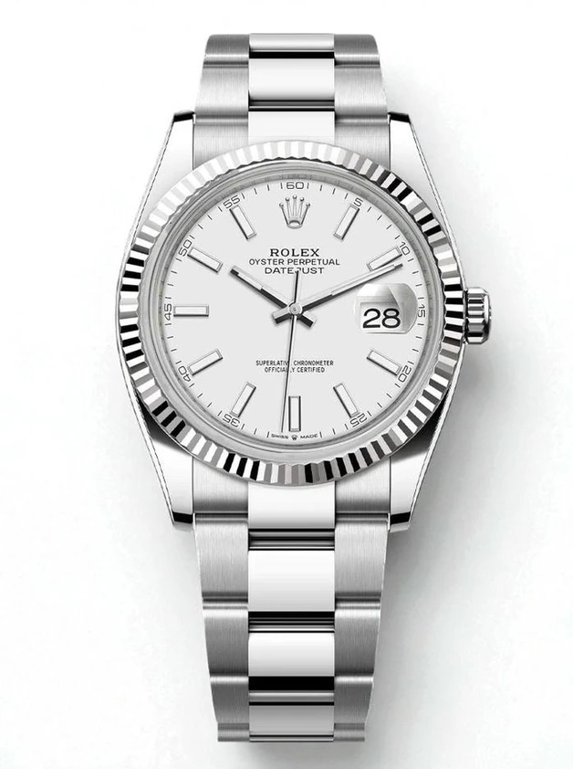 Rolex Datejust White Dial Oyster Watch Pakistan